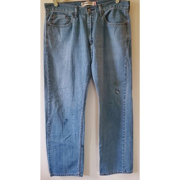 Vintage Levis 505 Distressed Light Wash Jeans Straight Leg Tagged 36x32 Grunge